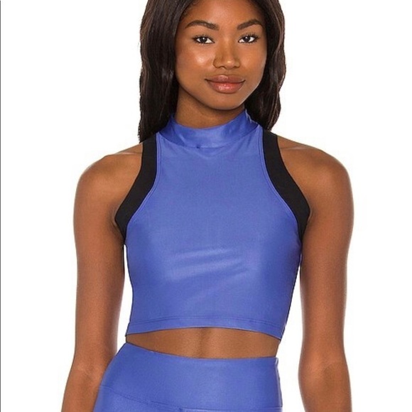 Koral Tops - Koral women ‘s lustrous crop top racer back Sz. L lilac NWOT